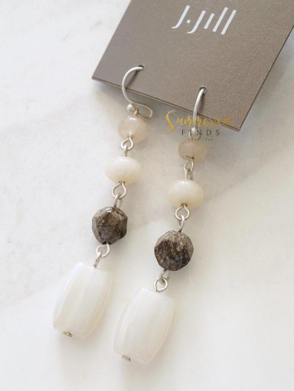 J.Jill Sand Dunes Stacked Beads Drop Earrings